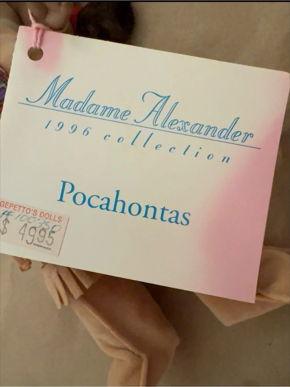 Madame Alexander 1996 Pocahontas 8” Collectible Doll w/ Original Tag